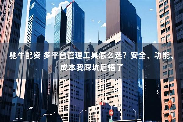 驰牛配资 多平台管理工具怎么选？安全、功能、成本我踩坑后悟了
