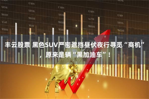 丰云股票 黑色SUV严密遮挡昼伏夜行寻觅“商机”，原来是辆“黑加油车”！