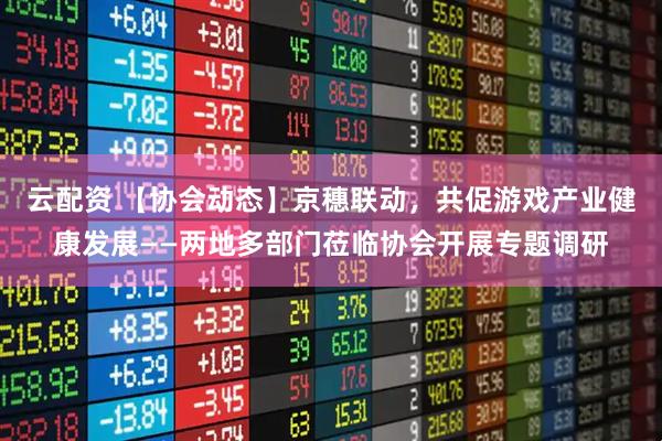 云配资 【协会动态】京穗联动，共促游戏产业健康发展——两地多部门莅临协会开展专题调研